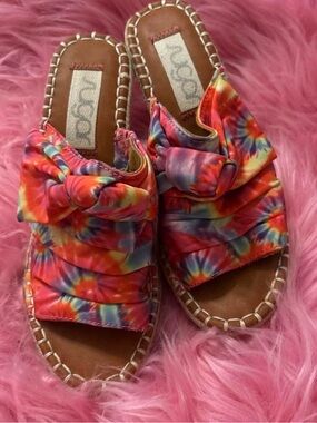 Tie-Dye Slide Wedges - Multicolor Women’s size 6.5